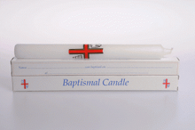 9 x 7/8 Baptismal Candles (boxed individually) Pack of 24