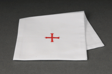 Corporal 17 1/2" x 17 1/2" Red Cross Altar linen