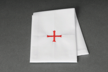 Purificator Altar linen  11" x 17" Red Cross