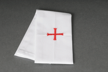 Lavabo Towel Altar linen  Red cross 8" x 15"