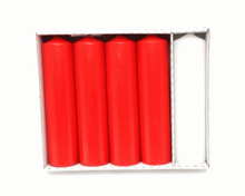 ADVENT CANDLES 8x2 Red and White over dipped