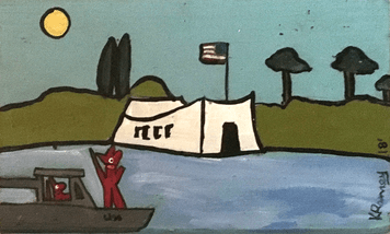 REX  the Dog Visits Pearl Harbor by Kip Ramey 