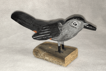  CATBIRD - WOOD CARVING  ny TIM LEWIS - WAS $75 - NOW $60
