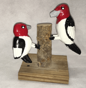 Pair of Woodpeckers on a Limb - by Tim Lewis - WAS $125 - NOW $100