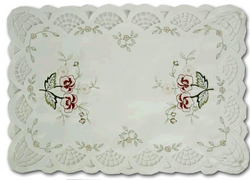 Embroidered Floral Placemats Set of 2