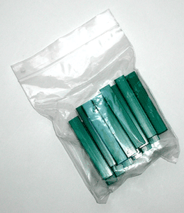 Pack of dark green replacement rods