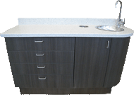 Heritage Il Side Sink Unit with Radius End, HE II-7A