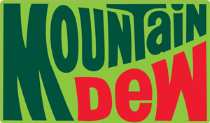 MOUNTAIN DEW 70'S LOGO RETRO TIN SIGN MEASURES 17" W X 10" H WITH HOLES FOR EASY HANGING,