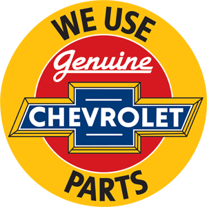 Metal Sign Round 12 inches WE USE Genuine CHEVROLET PARTS 