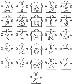 SA017 Kilroy Upper Alphabet