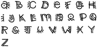 SA027 Pop Art Lower Alphabet
