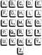 SA031 Realistic Letter Tiles Large, Upper Alphabet