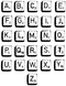 SA032 Realistic Letter Tiles, Small Alphabet