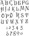SA044 Alpine Upper Alphabet with Numbers