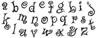 SA066 Grunge Whimsy Lower Alphabet
