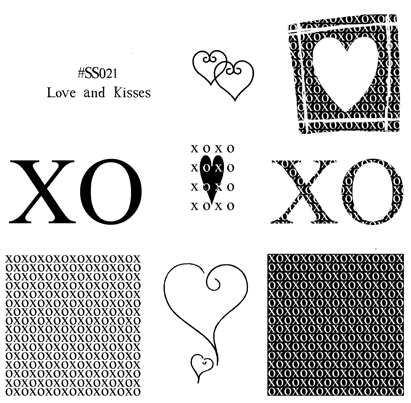 SS021 Love and Kisses, Set of 8
