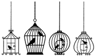 SS033 Birdcages, Set of 4