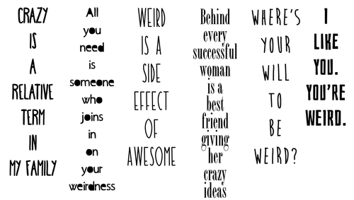 SS048 Double Weird Sayings, Set of 6