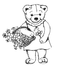 MC005 Bear with Flowers