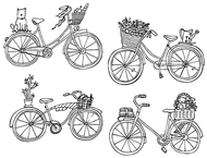 Bicycles, Set of 4