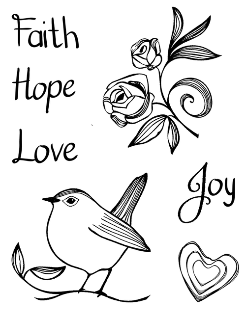 SS084 Faith Hope Love, Set of 7