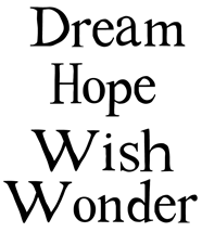 Dream Hope Wish Wonder, Set of 4