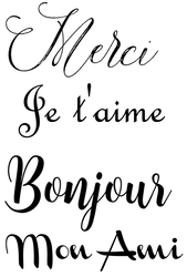 French Sentiments, Set of 4