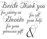 Bridal Thank You, Set of 7