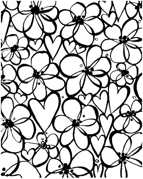 S586 Groovy Hearts and Flowers