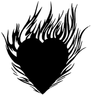 SD132 Bold Flaming Heart