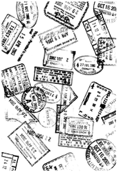 SD363 ATC Passport Stamps
