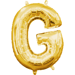 16" Mini Gold Letter G Balloon Self Sealing #33024