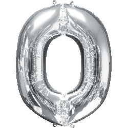 16" Mini Silver Letter O Balloon Self Sealing #33040