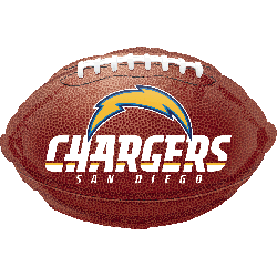 18" NFl San Diego Chargers Football Shape Helium Foil Balloons # 26156
