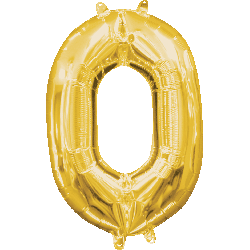 mini gold number balloons