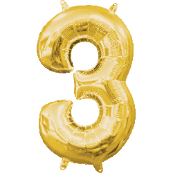 gold number balloons gold number 3 balloon
