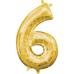 gold number balloons gold number 6 balloon