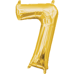 gold number 7 balloons