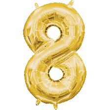 gold number balloons gold number 8 balloon