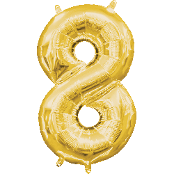 gold number balloons gold number 8 balloon