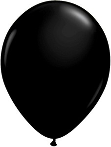 9" Qualatex Onyx Black Latex Balloons 100BAG #43675-9