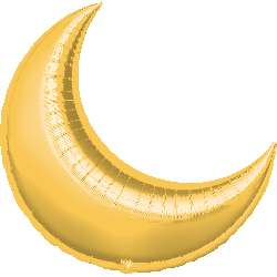 gold moon balloons crescent