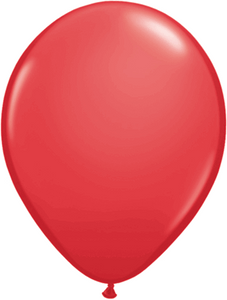 11" Qualatex Red Latex Helium Balloons 100 Bag #43790