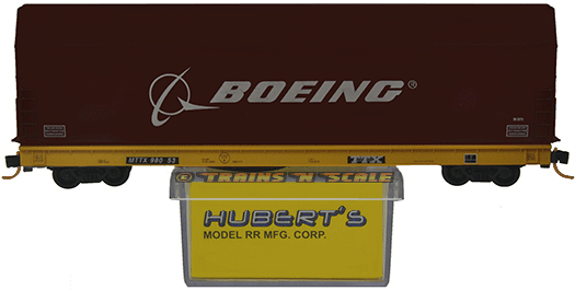 Huberts N-Scale Skybox Car with TTX Flatcar MTTX 980-53 and "Boeing" Hood