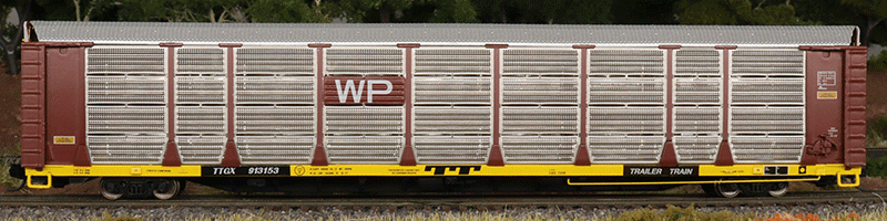 Intermountain Railway Co. 19479-02 Western Pacific Autorack TTGX 913153 with Trailer Train Logos