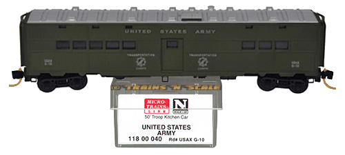 Micro-Trains Line 118 00 040 US Army Transportation Corps ACF Guard Car USAX G-10