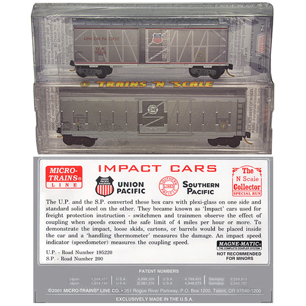 Micro-Trains Line NSC 00-95 Union Pacific and Southern Pacific Impact Car Set