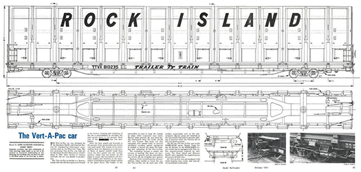 The Vert-A-Pac Car Model Railroader Magazine Article October 1971