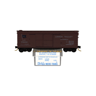Kadee Micro-Trains 43510 Lehigh Valley Automobile 40' Wood 1 & 1/2 Sliding Door Boxcar L.V. 79000 - 1st Run 03/75 Release With Blue Printed Insert Label