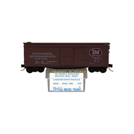 Kadee Micro-Trains 42520 Minnesota Mining & MFG. Co. 3M Company Light Brown 40' Wood Single Sliding Door Boxcar MINX 1044 - 02/75 Release With Blue Printed Insert Label